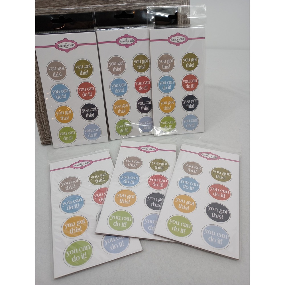 The Stamps of Life Encouragement Chipboard Multicolor 6 Pack Embellishments
